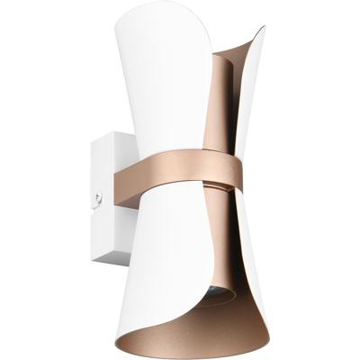 LED Buiten Wandlamp - Dubbelzijdig Licht - Mat Wit Metaal - GU10 Fitting