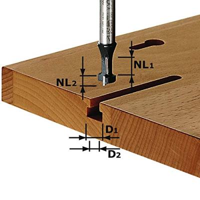 Festool Accessoires T-groeffrees HW schacht 8 mm HW S8 D10,5/NL13 - 491035 - thumbnail