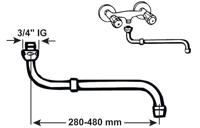 Cornat Zwenkuitloop Wandkraan &apos;S&apos; 280-480 - TEC351102 - thumbnail