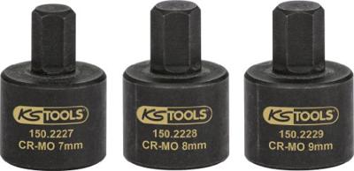 KS Tools 150.2225 3/8 remklauwdopset, 3-delig