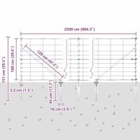 Weidehekwerk Zilver 25 x 1 m Gegalvaniseerd staal - thumbnail