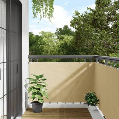VidaXL Balkonscherm 400x90 cm pvc crèmekleurig