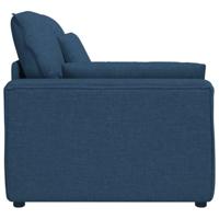 Modulaire bank Armleuning eindmodule met kussens 100 cm blauw - thumbnail
