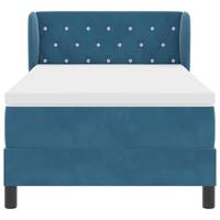 Boxspringbed met donkergrijs fluwelen matras 80x200 cm - thumbnail