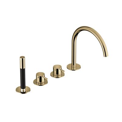 Hotbath Cobber badrandcombinatie met uitloop CB073 gepolijst messing PVD