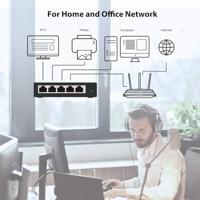 TP-Link TL-SG105S, 5 Port Gigabit Ethernet Network Switch, Ethernet Splitter, Hub, Desktop and Wall-Mounting, Sturdy Metal, Fanless, Plug and Play, Energy-Saving - thumbnail