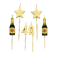 Taartkaarsjes Set 40 Jaar (6st) - thumbnail