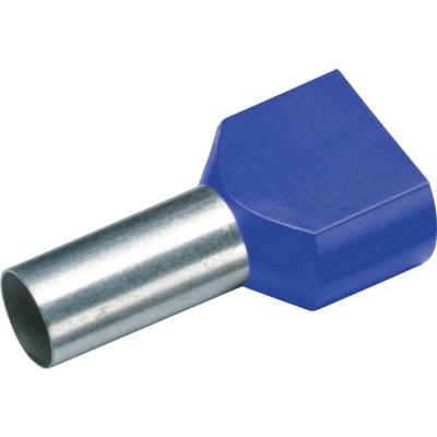 Cimco 187739 Dubbele adereindhulzen 2.5 mm² Deels geïsoleerd Blauw 100 stuk(s)