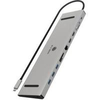 ICY BOX IB-DK2106a-CPD Bedraad USB 3.2 Gen 1 (3.1 Gen 1) Type-C Antraciet, Zwart - thumbnail