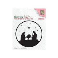 Nellie's Choice • christmas silhouettes clear stempel nativity-3 (diam. 65mm) - thumbnail