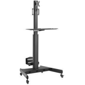 ACT Mobiel Werkstation voor een enkele monitor, met houder voor een pc, toetsenbord en muis