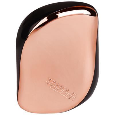 Tangle Teezer compact hairbrush rose gold black - thumbnail