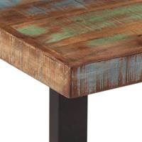 Bankje 160 cm massief gerecycled hout en staal - thumbnail