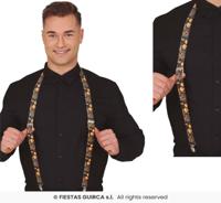 Elegante Nieuwjaar Bretels Zwart/Goud - thumbnail