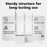 Tuin Bloempot 3 pcs Wit Staal - thumbnail