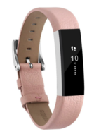By Qubix - Lederen bandje Compatible met Fitbit Alta - Baby pink - Compatible fitbit bandje - thumbnail