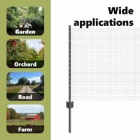 VidaXL Hek met paal grijs 0,8 x 10 m staal en pvc - thumbnail