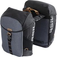 Dubbele fietstas Basil Miles MIK 34 liter 13 x 26 x 35 cm - zwart/grijs - thumbnail