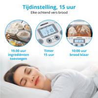 Broodmachine - MEDION - 50073723 - 550 W - 19 programma's - Hublot - Wit - thumbnail