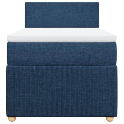 Boxspring met matras stof blauw 100x200 cm - thumbnail