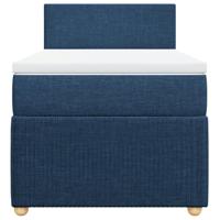 Boxspring met matras stof blauw 100x200 cm - thumbnail
