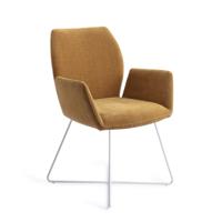 Jesper Home Eetkamerstoel 'Misaki' Cross White, kleur Honey Harvest - thumbnail