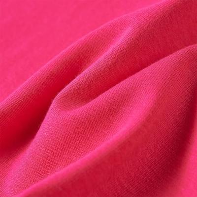 Kindershirt met lange mouwen bloemenprint 128 felroze