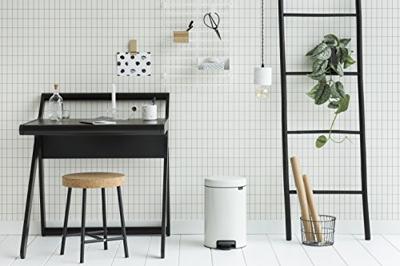 brabantia Newicon 111969 Pedaalemmer (groot) 12 l Staal (Ø x h) 251 mm x 411 mm Wit Met voetpedaal 1 stuk(s) - thumbnail