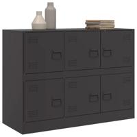 Dressoir 99x39x73 cm staal zwart - thumbnail