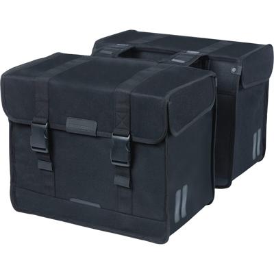 Basil Dubbele fietstas kavan eco classic 58 liter 37 x 24 x 33 cm - zwart