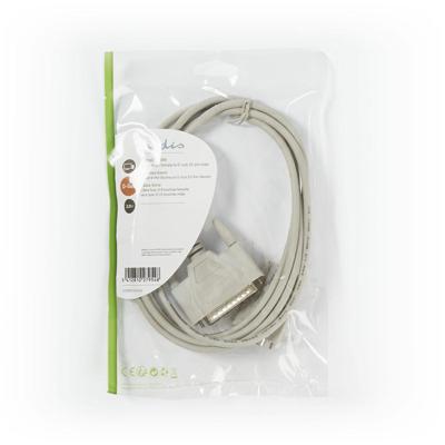 Nedis CCGP52131IV20 Seriële Kabel D-sub 9-pins Female - D-sub 25-pins Male 2,0 M Ivoor