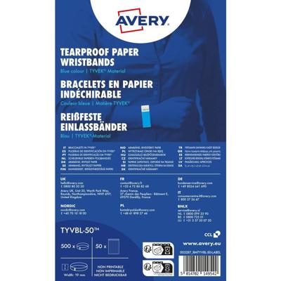 Avery-Zweckform TYVBL-50 Toegangsbandje (l x b) 256 mm x 19 mm kleefstrip 500 stuk(s)