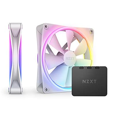 NZXT f140 rgb duo case fans (wit, 2 stuks, 140 x 140 x 25 mm, pwm, incl. controller)