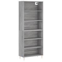 Hoge kast 69,5x32,5x180 cm bewerkt hout grijs sonoma eikenkleur - thumbnail