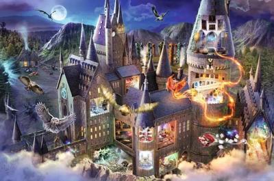 Puzzel van 3000 stukjes Zweinstein Kasteelzicht / Harry Potter, 14 jaar, 17561, Ravensburger