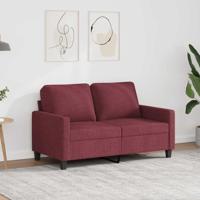 Tweezitsbank 120 cm stof wijnrood - thumbnail