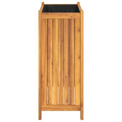 Plantenbak met voering 54x31x75 cm massief acaciahout