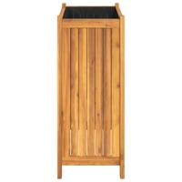 Plantenbak met voering 54x31x75 cm massief acaciahout - thumbnail