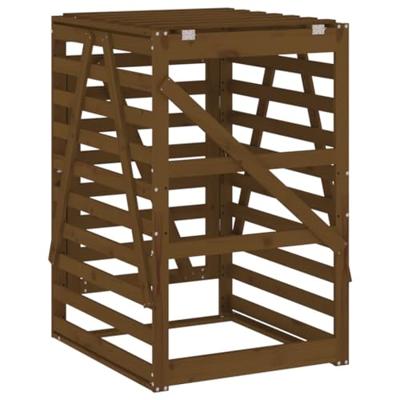 Containerberging 84x90x128,5 cm massief grenenhout honingbruin Containerberging 84x90x128,5 cm massief grenenhout honingbruin