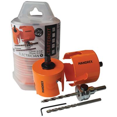 Mandrex Starter set Gatzaaghouder met Bi-metaal SpeedXcut M42 Ø68mm+Ø83mm zesk.8,5