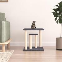 vidaXL Krabpaal met platforms 50 cm donkergrijs, kattentoren, kattenboom, kattenkrabtoren, kattenkrabpaal, kattenspeelmeubel, kattenklimmeubel - thumbnail