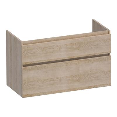 Brauer Delight - Onderkast - 100 cm - met 2 Softclose Lades Greeploos en 1 Sifon Uitsparing - Sunlit