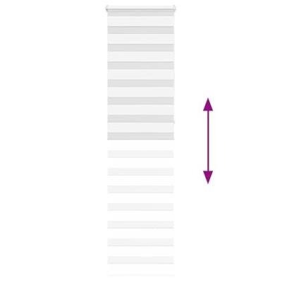 VidaXL Zebra rolgordijn 60x230 cm stofbreedte 55,9 cm polyester wit