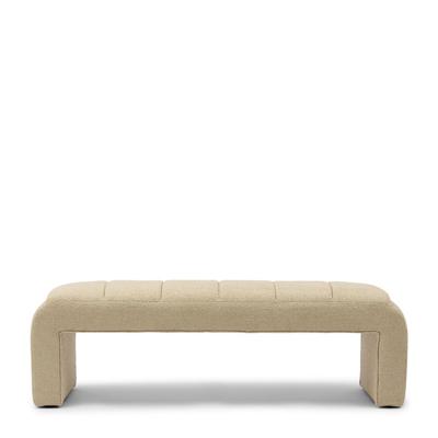Rivièra Maison Eetkamerbank 'Brera' Bouclé, 160cm, kleur Natural Grey