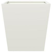 Plantenbakken 2 st 40x40x40 cm staal wit - thumbnail