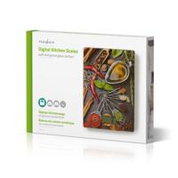 Nedis KASC113VA Digitale Keukenweegschaal Lcd Glas Design-opdruk - thumbnail