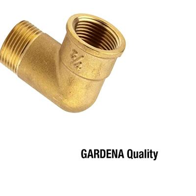 GARDENA 07284-20 Messing Hoekstuk 30,3 mm (1) binnendraad, 33,25 mm (1) buitendraad