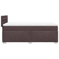 Boxspring met matras stof donkerbruin 80x200 cm - thumbnail