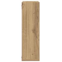 Wandschappen kubus 2 st 50x15x50 cm hout artisanaal eiken - thumbnail