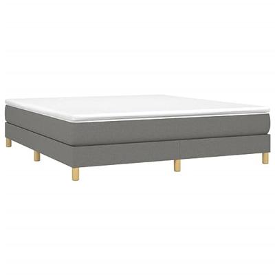 Boxspring bed stof donkergrijs 180x200 cm